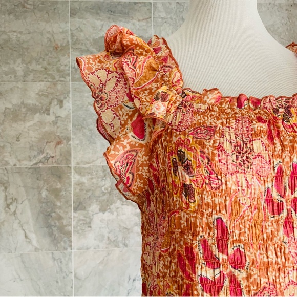 Nanette Lepore Floral Smocked Top - Picture 3 of 7